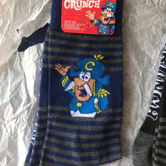 3 Pairs Capt’n Crunch Novelty Socks NWT A - Picture 2 of 7